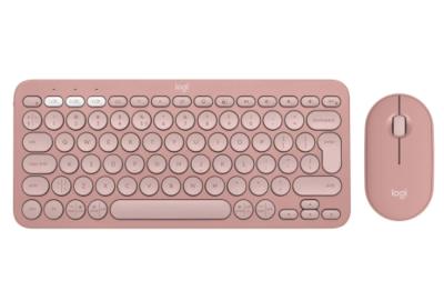 LOGITECH Pebble 2 MK380s bezdrôtový set klávesnice a myši US ružová